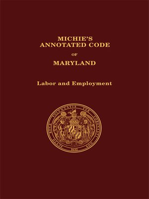 cover image of Michie's Annotated Code of Maryland